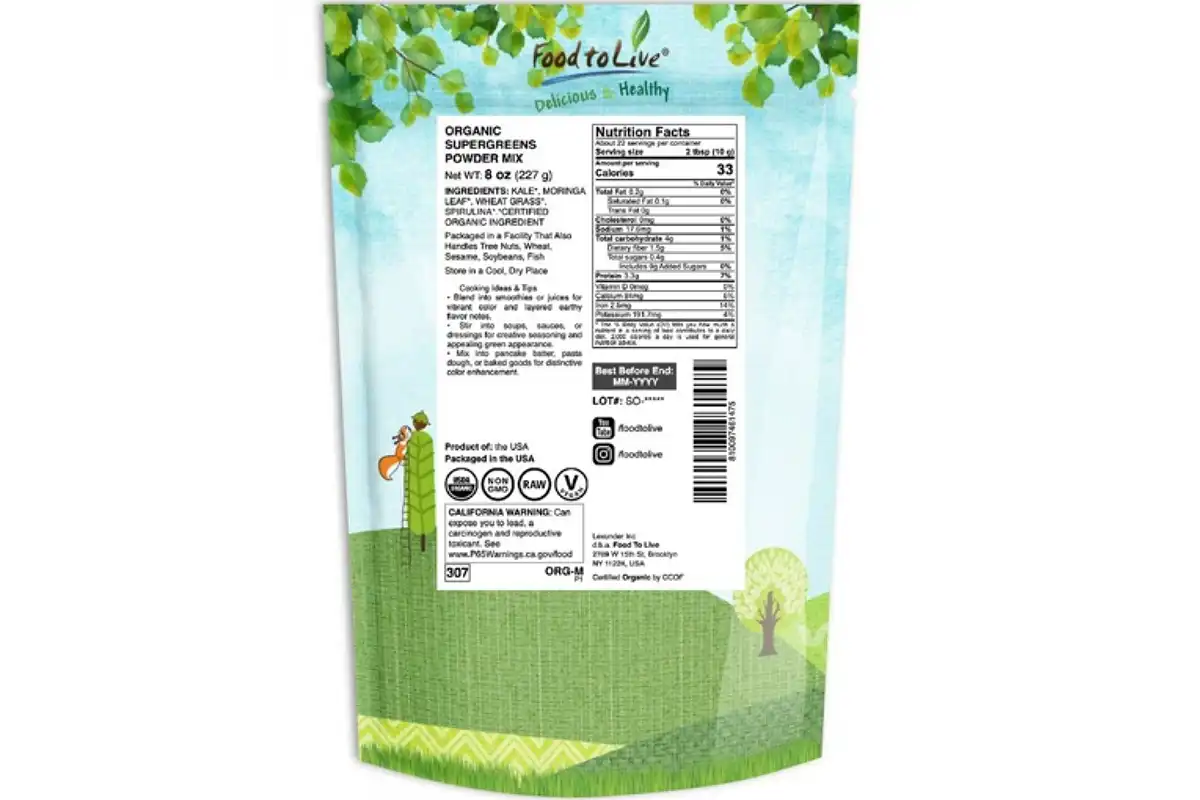 Food to Live green powder products recall information