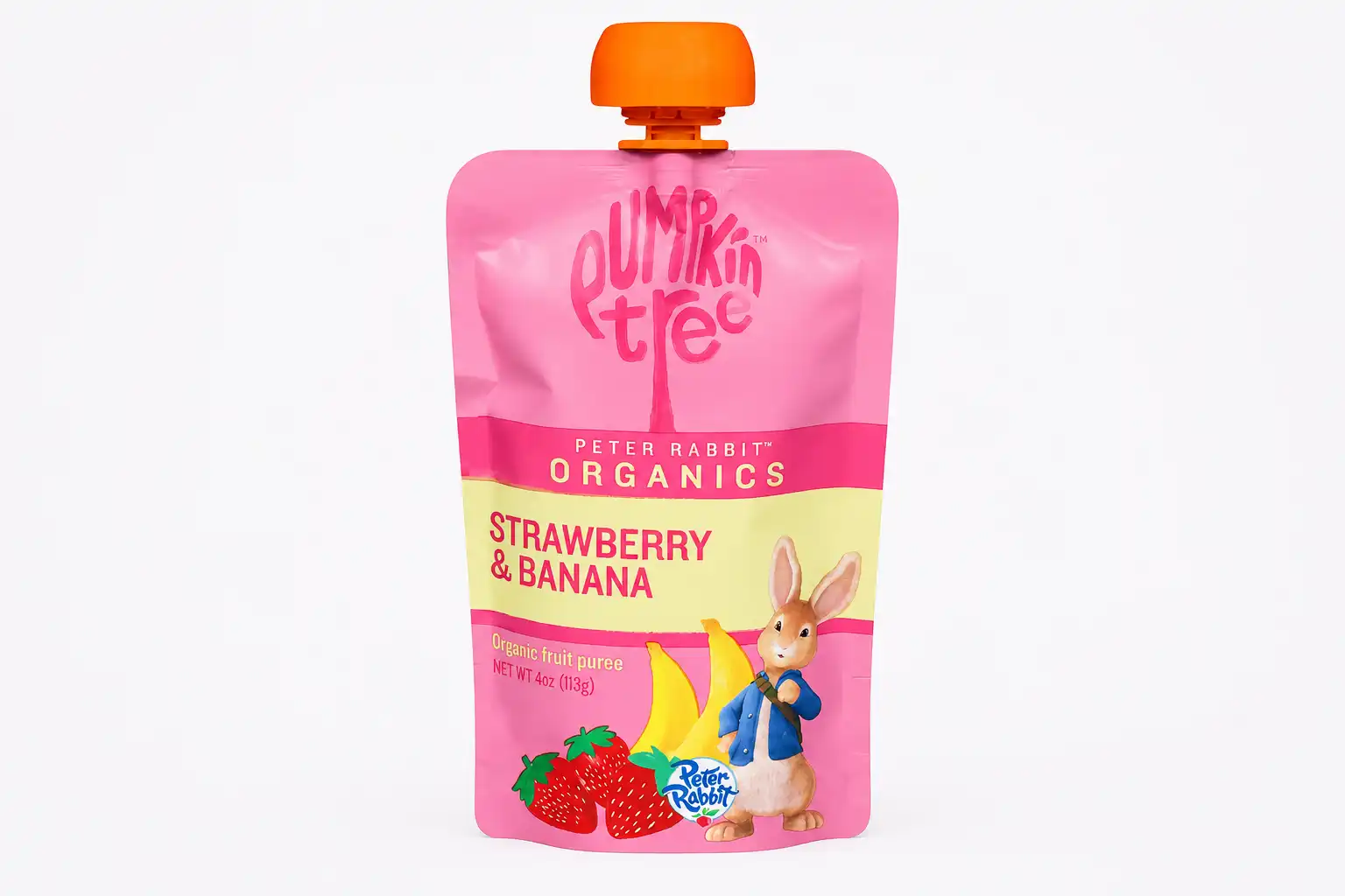 Pumpkin Tree Peter Rabbit Organics Banana and Strawberry Fruit Puree Pouches recall information