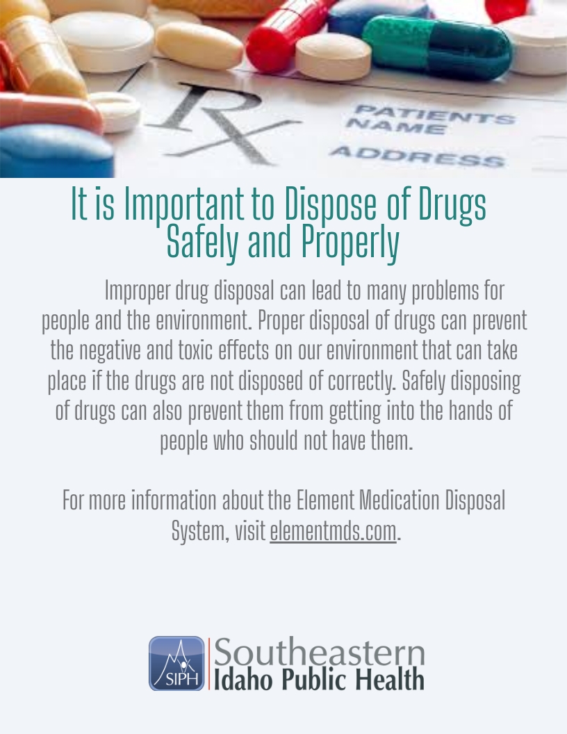 Protect the environment and those you love by properly disposing of unused medication.
