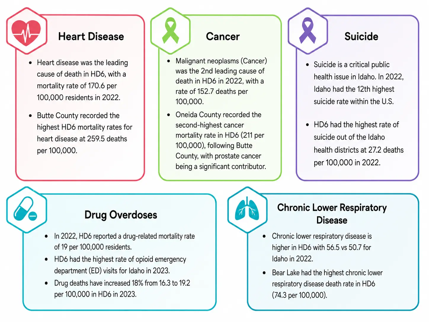 Top health issues affecting Idaho Health District 6