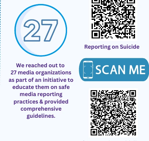 Safe media reporting outreach and safe messaging guideline QR code resources